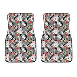 Casino Card And Chip Pattern Print Front Car Floor Mats