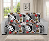 Casino Card And Chip Pattern Print Futon Protector