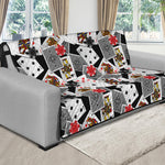 Casino Card And Chip Pattern Print Futon Protector