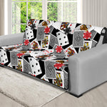 Casino Card And Chip Pattern Print Futon Protector