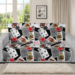 Casino Card And Chip Pattern Print Futon Protector