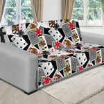 Casino Card And Chip Pattern Print Futon Protector