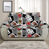 Casino Card And Chip Pattern Print Half Sofa Protector