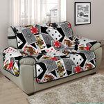 Casino Card And Chip Pattern Print Half Sofa Protector