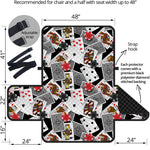 Casino Card And Chip Pattern Print Half Sofa Protector