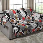 Casino Card And Chip Pattern Print Loveseat Protector