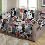 Casino Card And Chip Pattern Print Loveseat Protector