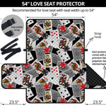 Casino Card And Chip Pattern Print Loveseat Protector