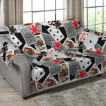 Casino Card And Chip Pattern Print Loveseat Protector