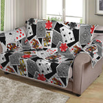 Casino Card And Chip Pattern Print Loveseat Protector