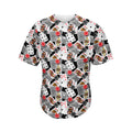 Casino Card And Chip Pattern Print Men's Baseball Jersey