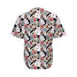 Casino Card And Chip Pattern Print Men's Baseball Jersey