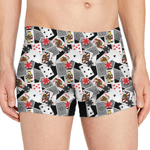 Casino Card And Chip Pattern Print Men's Boxer Briefs