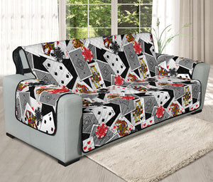 Casino Card And Chip Pattern Print Oversized Sofa Protector