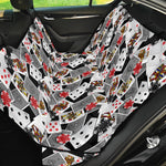 Casino Card And Chip Pattern Print Pet Car Back Seat Cover