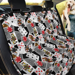 Casino Card And Chip Pattern Print Pet Car Back Seat Cover