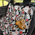 Casino Card And Chip Pattern Print Pet Car Back Seat Cover