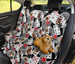 Casino Card And Chip Pattern Print Pet Car Back Seat Cover