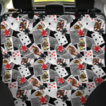 Casino Card And Chip Pattern Print Pet Car Back Seat Cover