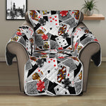 Casino Card And Chip Pattern Print Recliner Protector