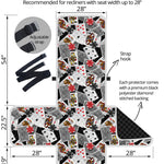 Casino Card And Chip Pattern Print Recliner Protector