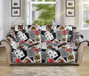 Casino Card And Chip Pattern Print Sofa Protector