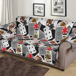 Casino Card And Chip Pattern Print Sofa Protector