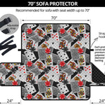 Casino Card And Chip Pattern Print Sofa Protector