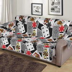 Casino Card And Chip Pattern Print Sofa Protector