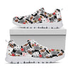 Casino Card And Chip Pattern Print White Sneakers