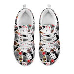 Casino Card And Chip Pattern Print White Sneakers