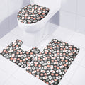 Casino Chip And Card Pattern Print 3 Piece Bath Mat Set