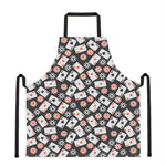 Casino Chip And Card Pattern Print Apron