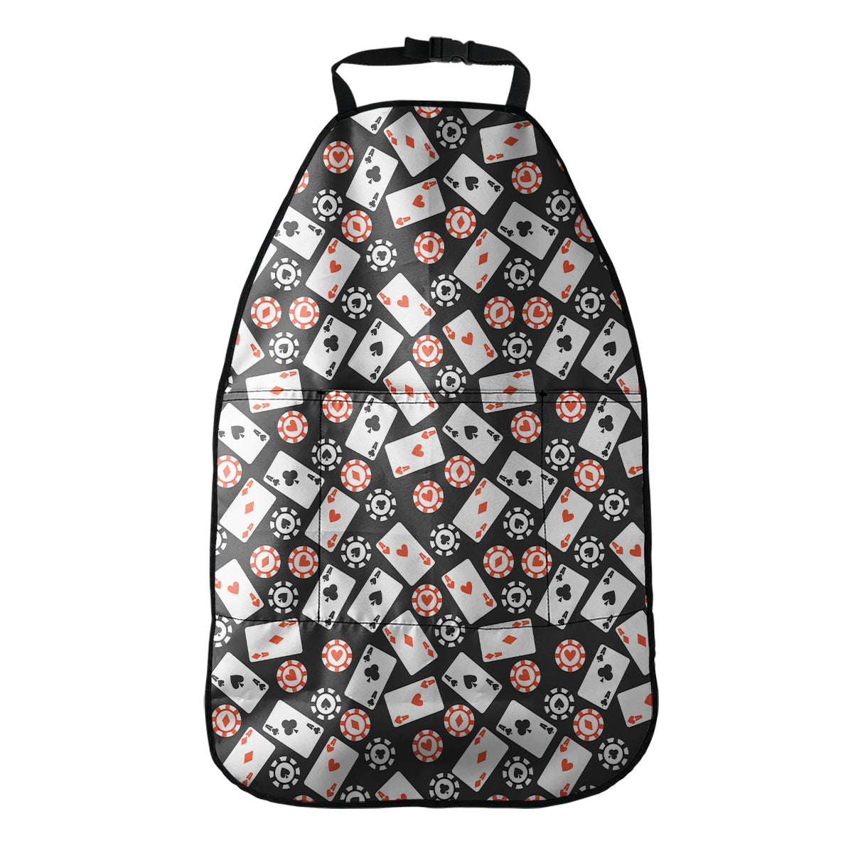 Casino Chip And Card Pattern Print Car Seat Organizers