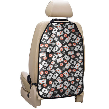 Casino Chip And Card Pattern Print Car Seat Organizers