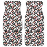 Casino Chip And Card Pattern Print Front and Back Car Floor Mats