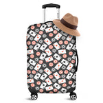Casino Chip And Card Pattern Print Luggage Cover