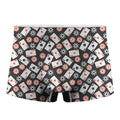 Casino Chip And Card Pattern Print Men's Boxer Briefs