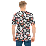 Casino Chip And Card Pattern Print Men's T-Shirt