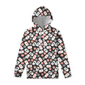Casino Chip And Card Pattern Print Pullover Hoodie