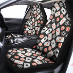 Casino Chip And Card Pattern Print Universal Fit Car Seat Covers