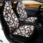 Casino Chip And Card Pattern Print Universal Fit Car Seat Covers