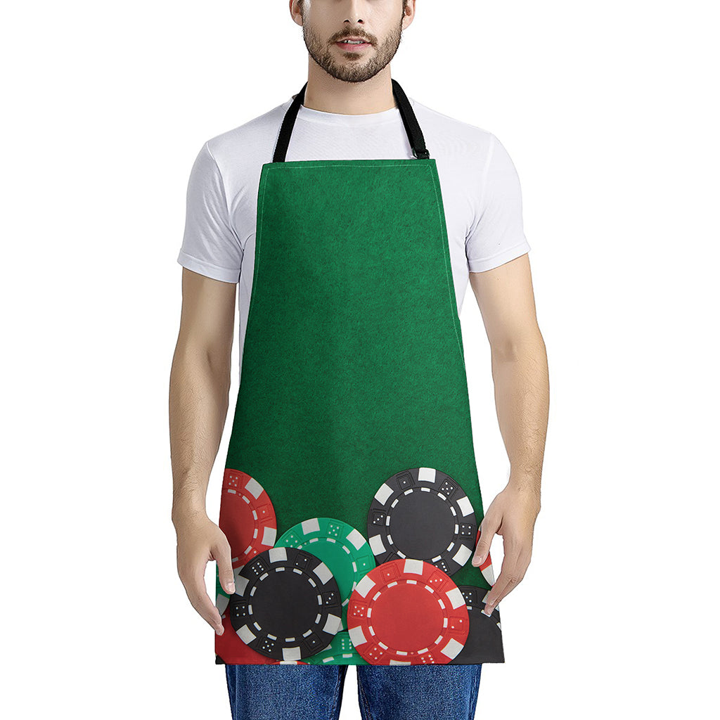 Casino Poker Chips Print Apron