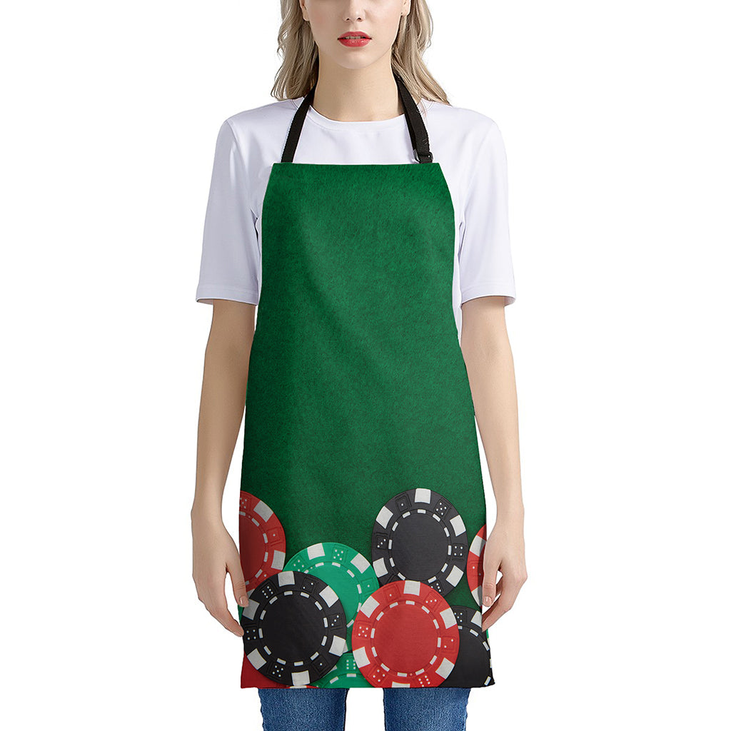 Casino Poker Chips Print Apron