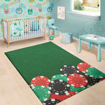 Casino Poker Chips Print Area Rug