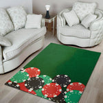 Casino Poker Chips Print Area Rug