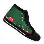 Casino Poker Chips Print Black High Top Shoes