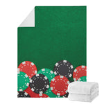 Casino Poker Chips Print Blanket