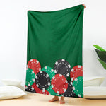 Casino Poker Chips Print Blanket