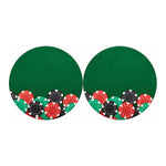 Casino Poker Chips Print Car Coasters